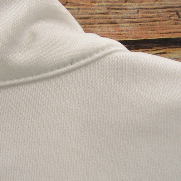 Adidas White 1/4 Zip Mock Neck Pullover Jacket - Picture 4 of 13